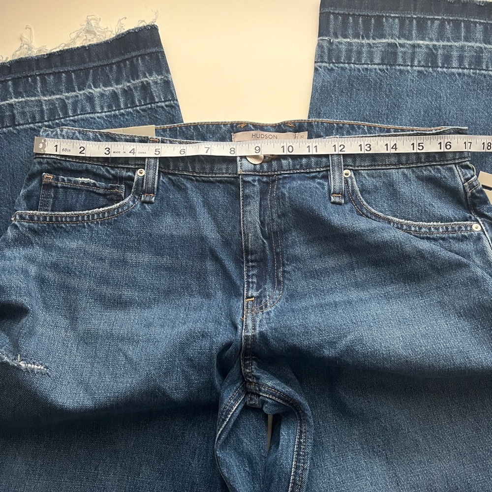 NWT Hudson Freya Mid-Rise Wide Leg Distressed Skater Jeans Sz 30 - Picture 15 of 16